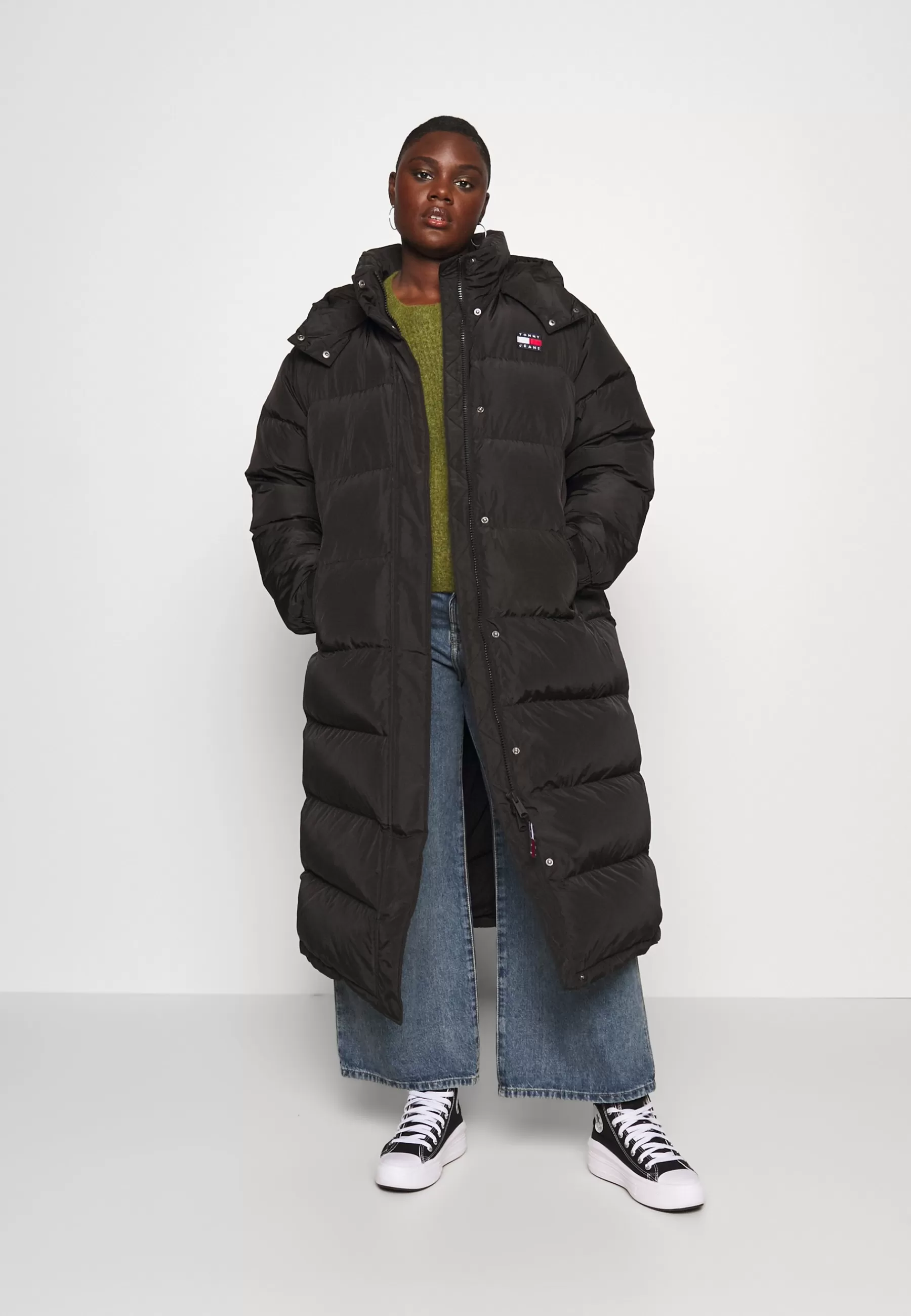 Femme Tommy Jeans Curve Alaska Long Puffer - Doudoune