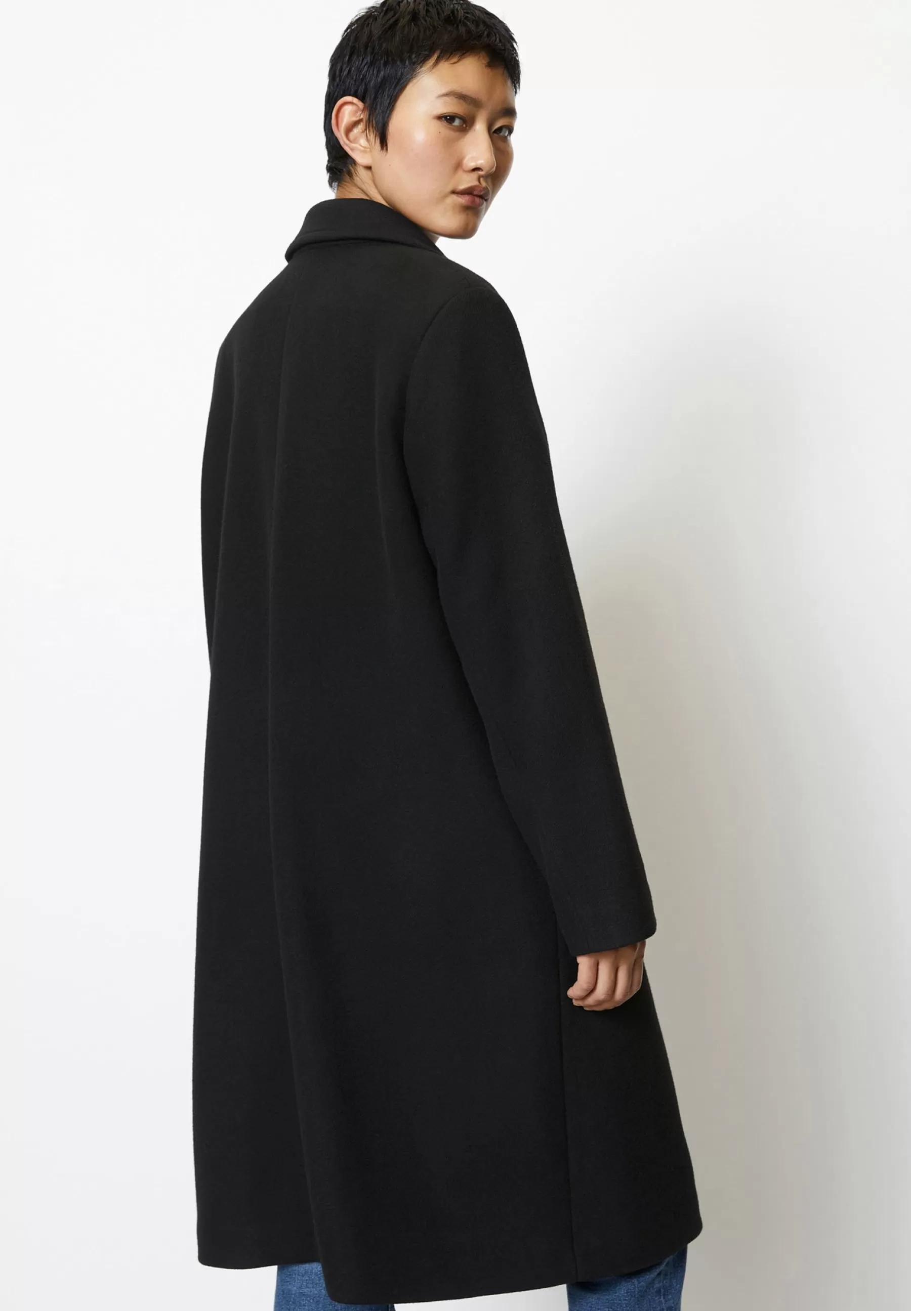 Blend Single Breasted Lapel Collar Lined Flap Poc - Manteau Classique | Marc O'Polo Shop