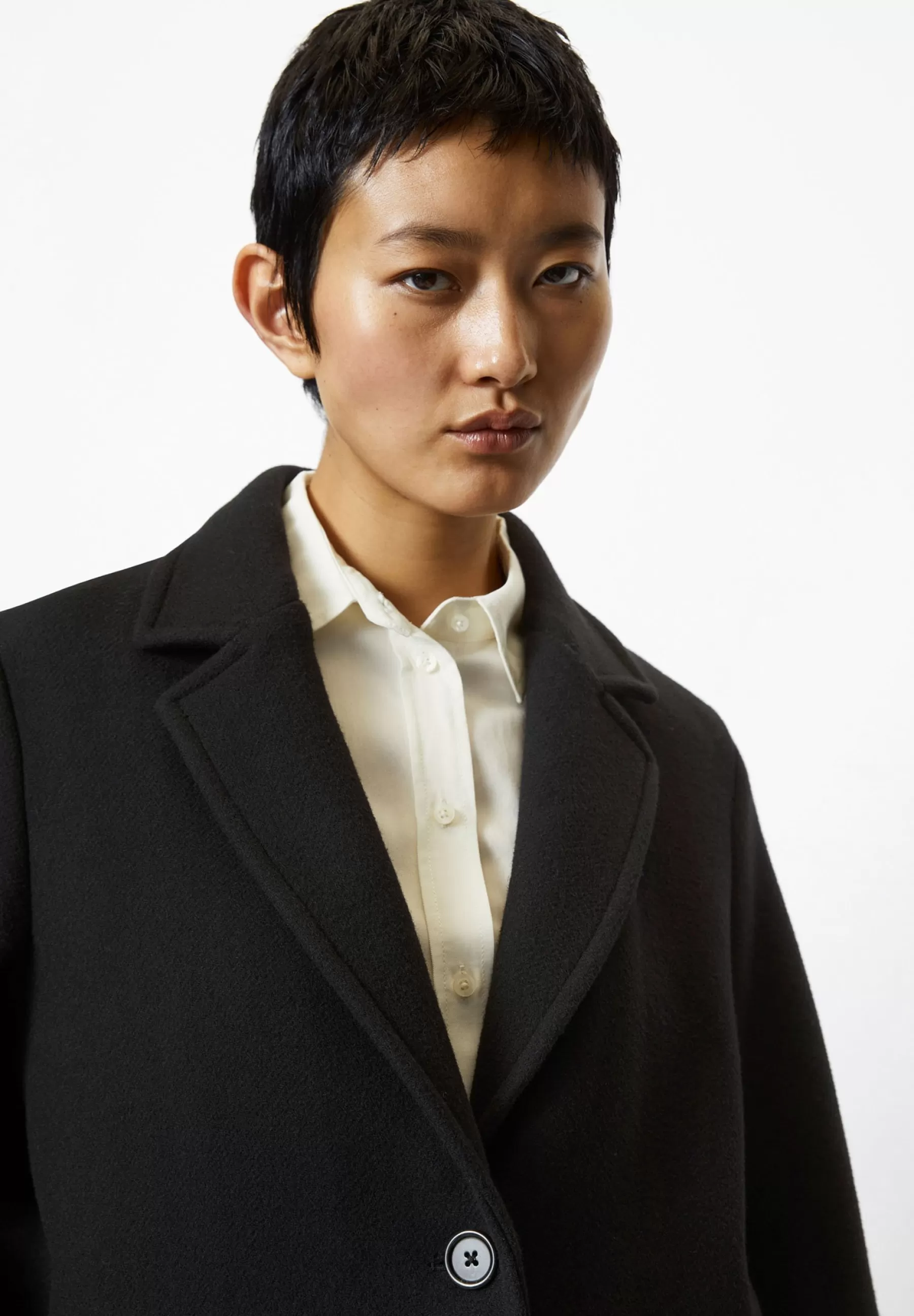 Blend Single Breasted Lapel Collar Lined Flap Poc - Manteau Classique | Marc O'Polo Shop