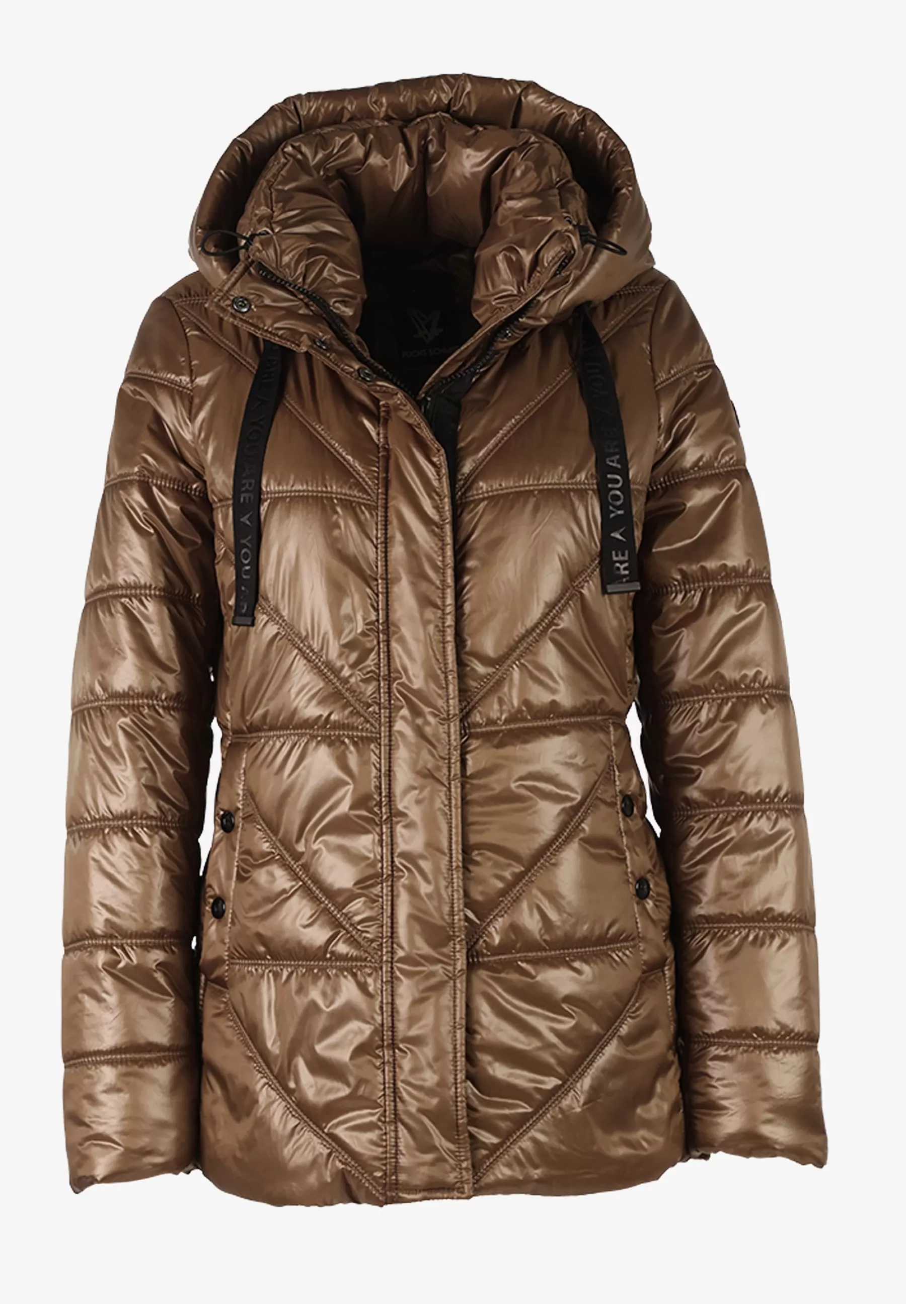 Femme FUCHS SCHMITT City Mit Abnehmbarer Kapuze Quersteppung Verdeckter Reissverschluss Thermo - Manteau D'Hiver