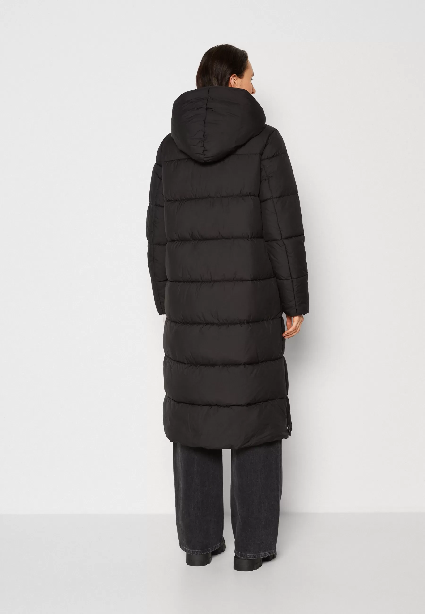 Femme Marc O'Polo Coat Side Slits With Hood Zipper And Pressbuttons - Manteau D'Hiver