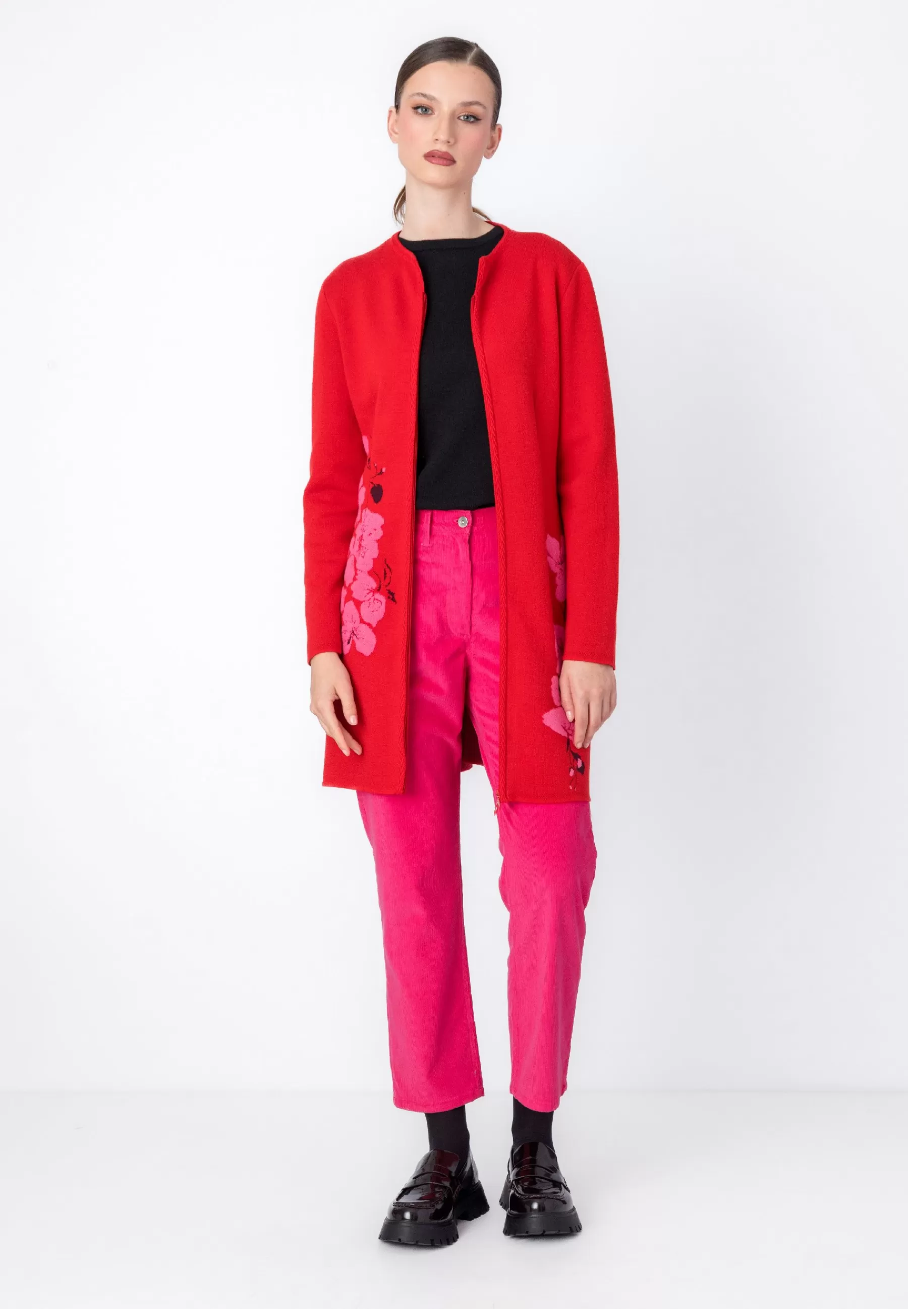 Femme Ivko Coatigan Orchid Motive - Manteau Court