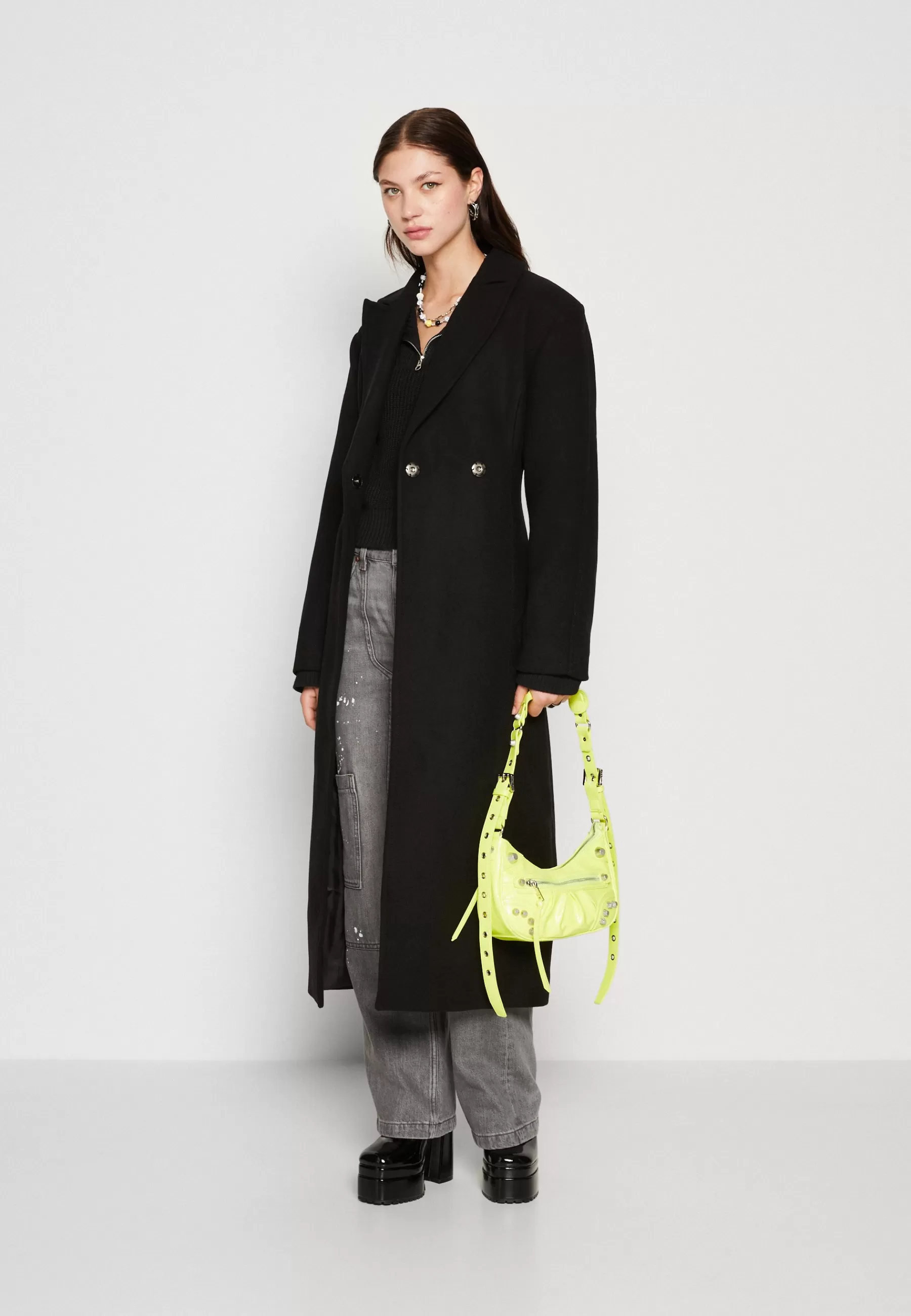 Delia Waisted Coat - Manteau Classique | Weekday Best
