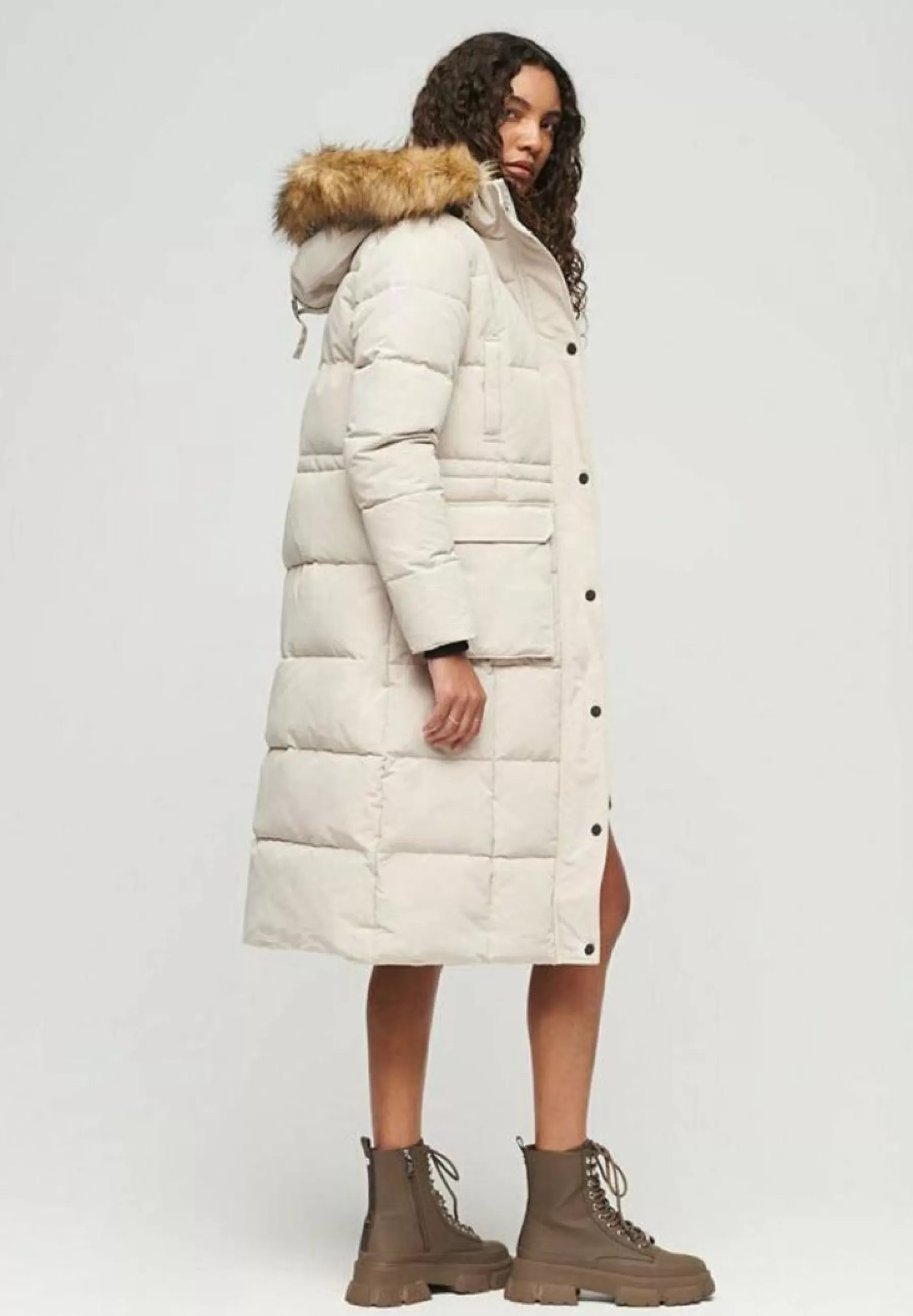Femme Superdry Everest Longline Puffer - Manteau D'Hiver
