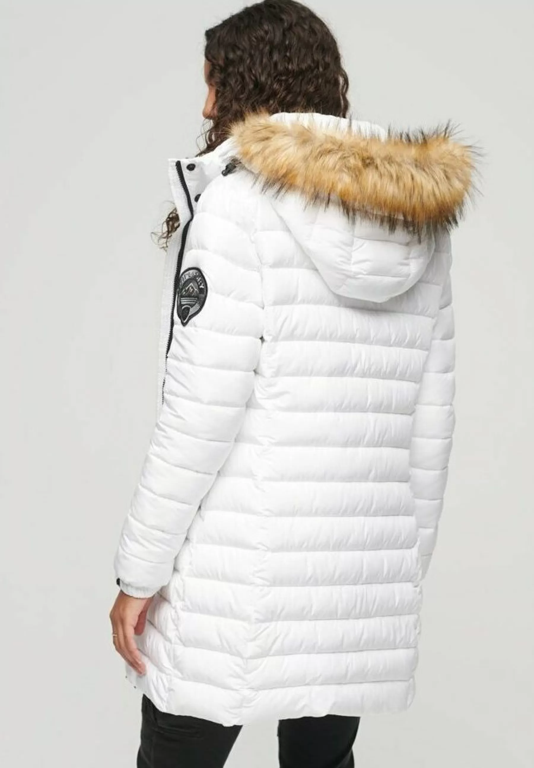 Femme Superdry Fuji Hooded Mid Length Puffer - Manteau D'Hiver