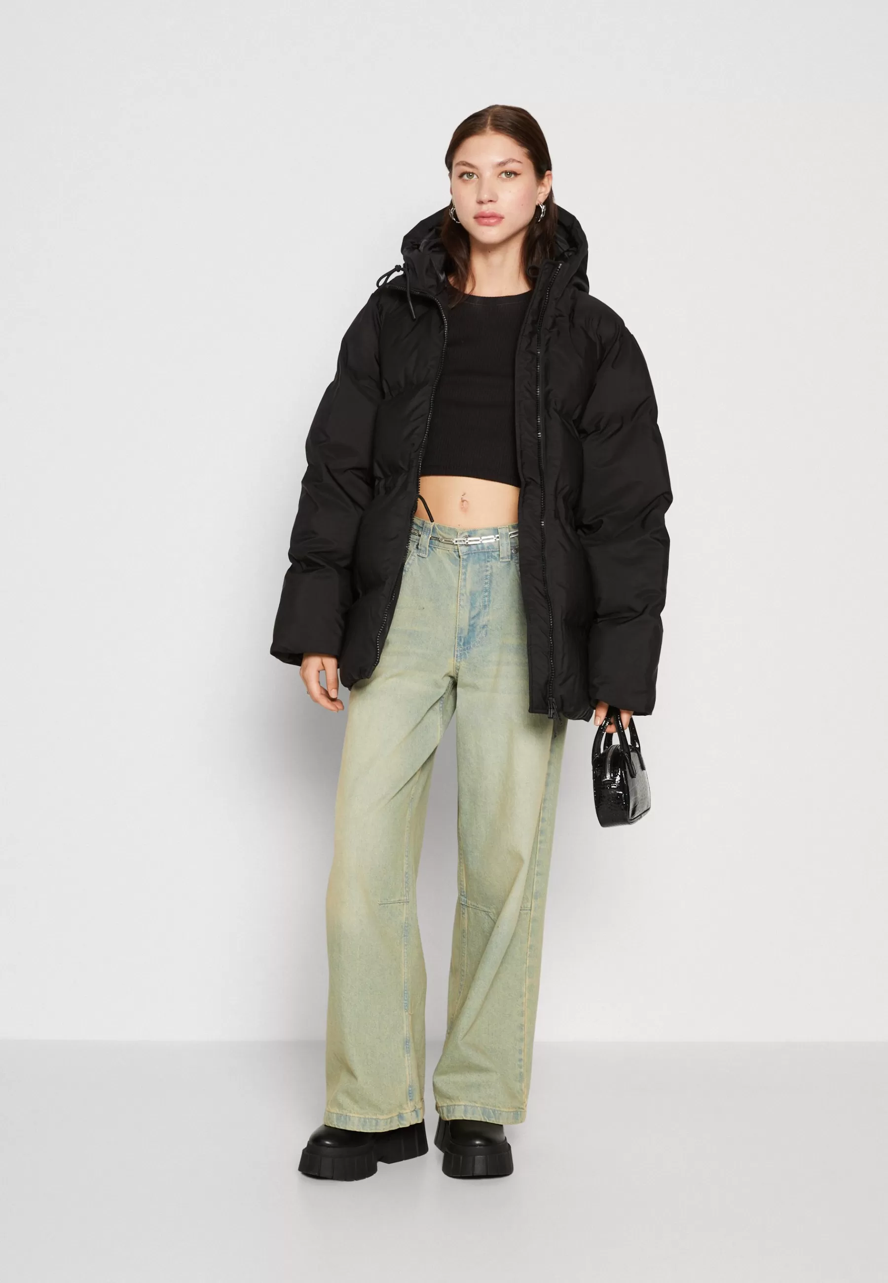 Femme Weekday Illisa Waisted Puffer - Manteau D'Hiver