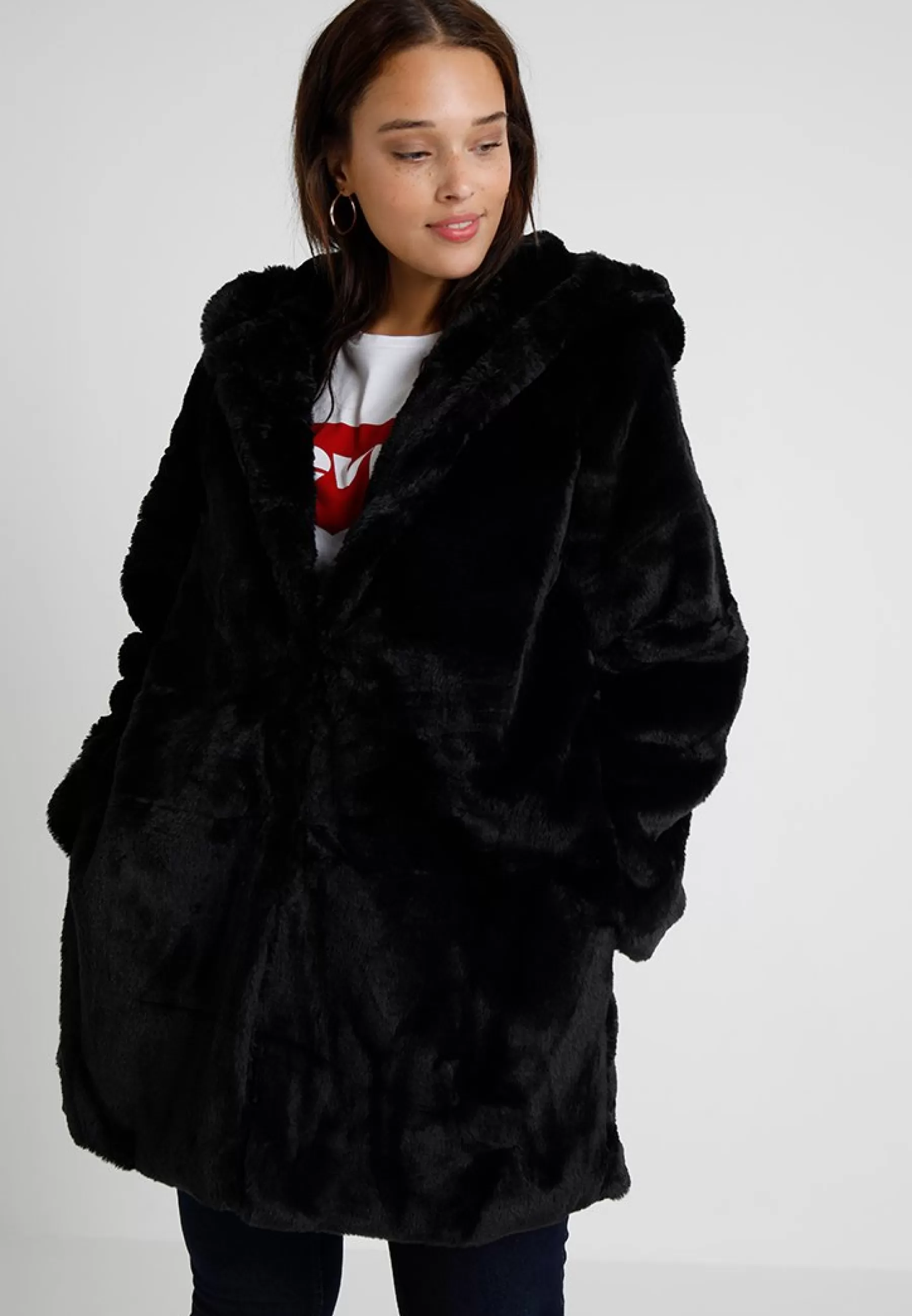 Femme Urban Classics Curvy Ladies Hooded Coat - Manteau D'Hiver