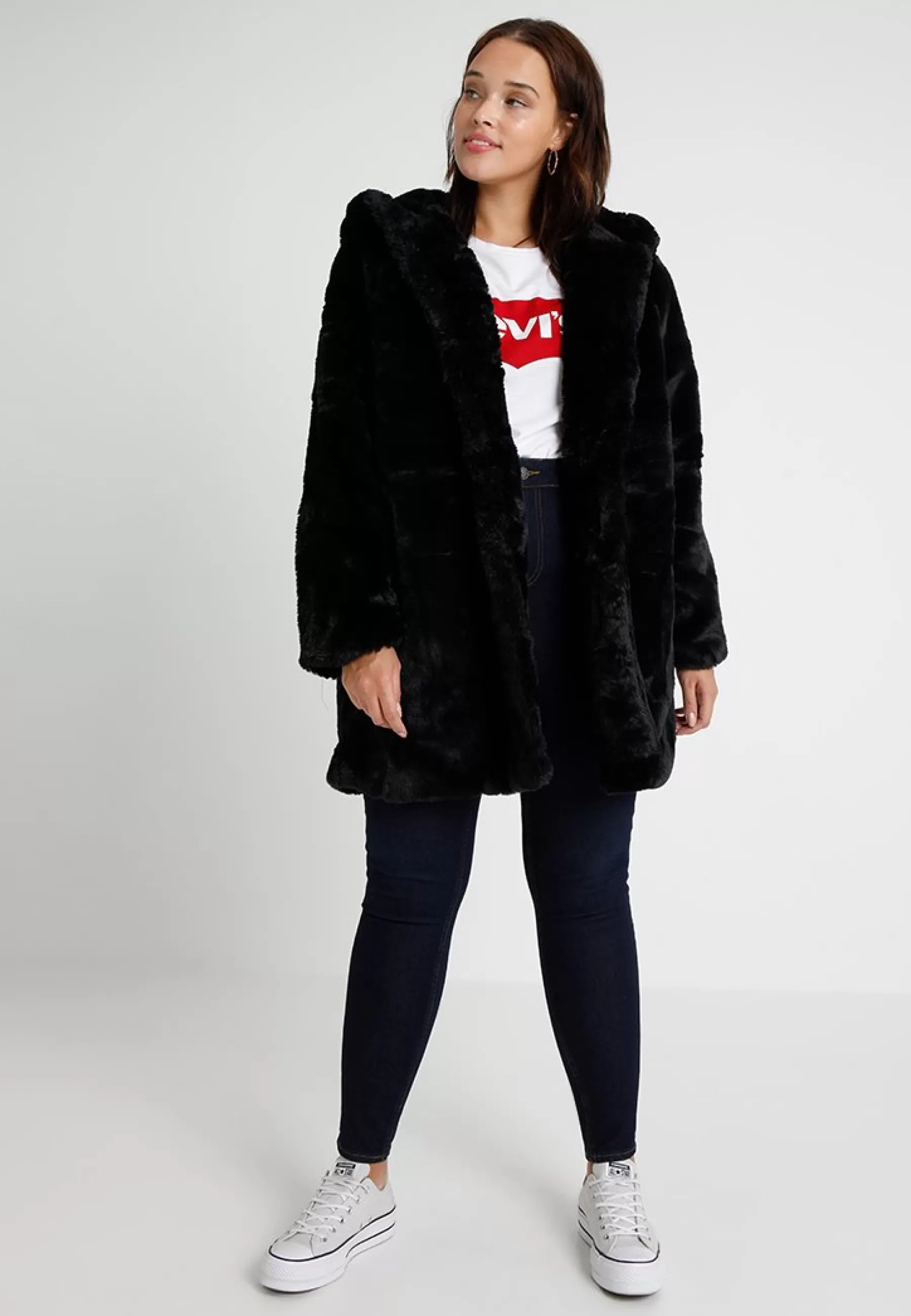 Femme Urban Classics Curvy Ladies Hooded Coat - Manteau D'Hiver