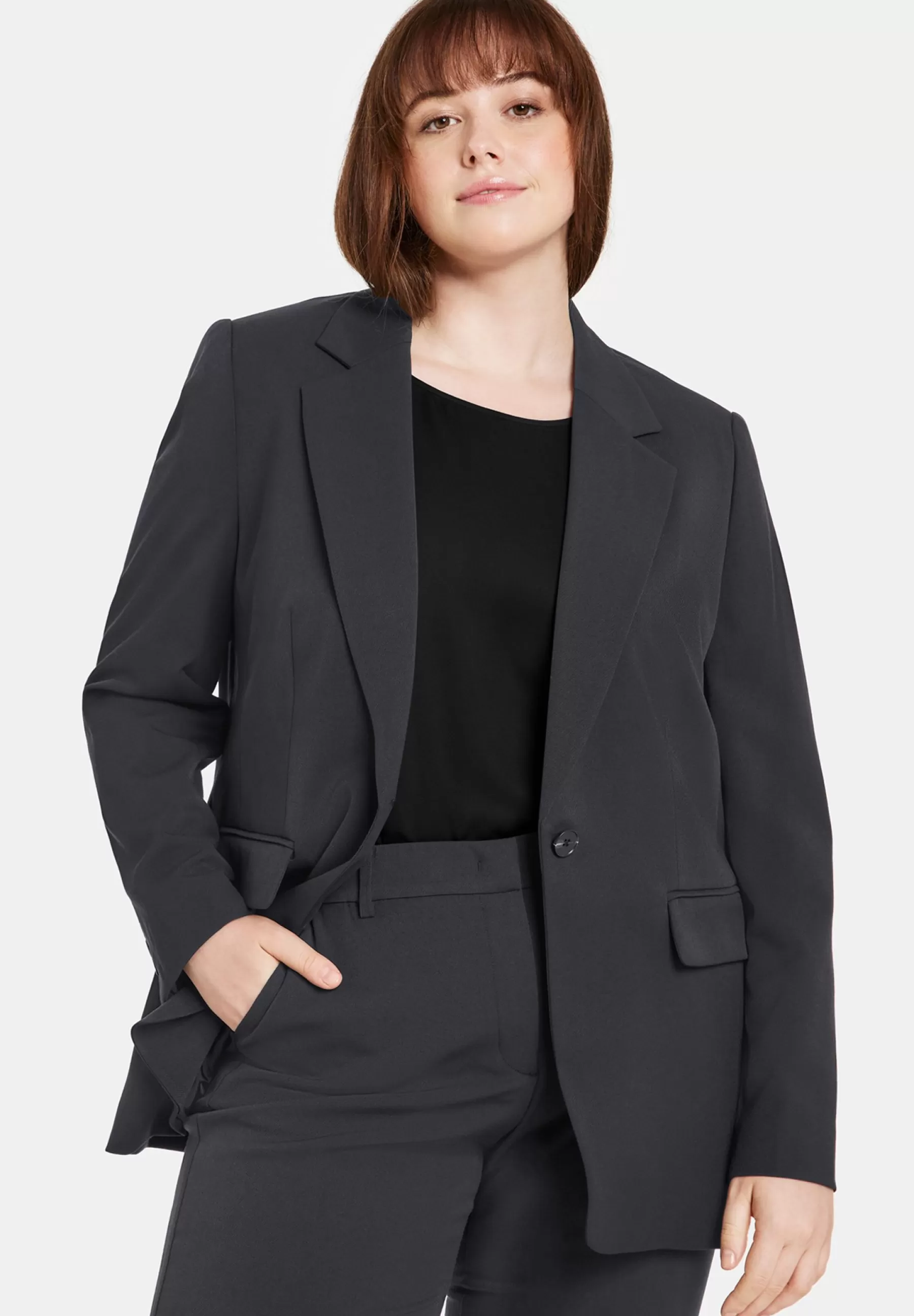 Langarm Taillierter - Manteau Court | Samoon Discount