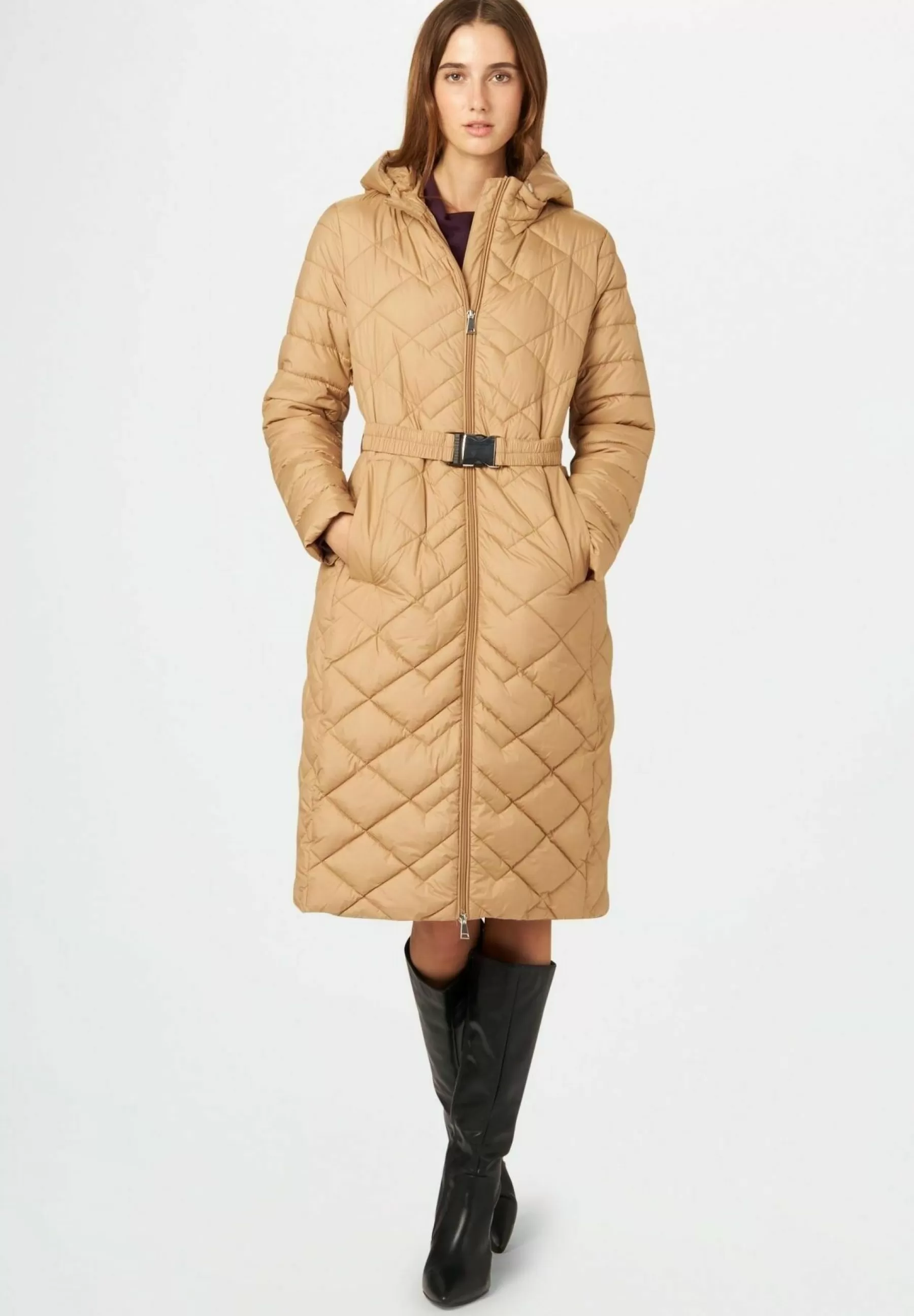 Femme Conbipel Long Quilted - Manteau D'Hiver