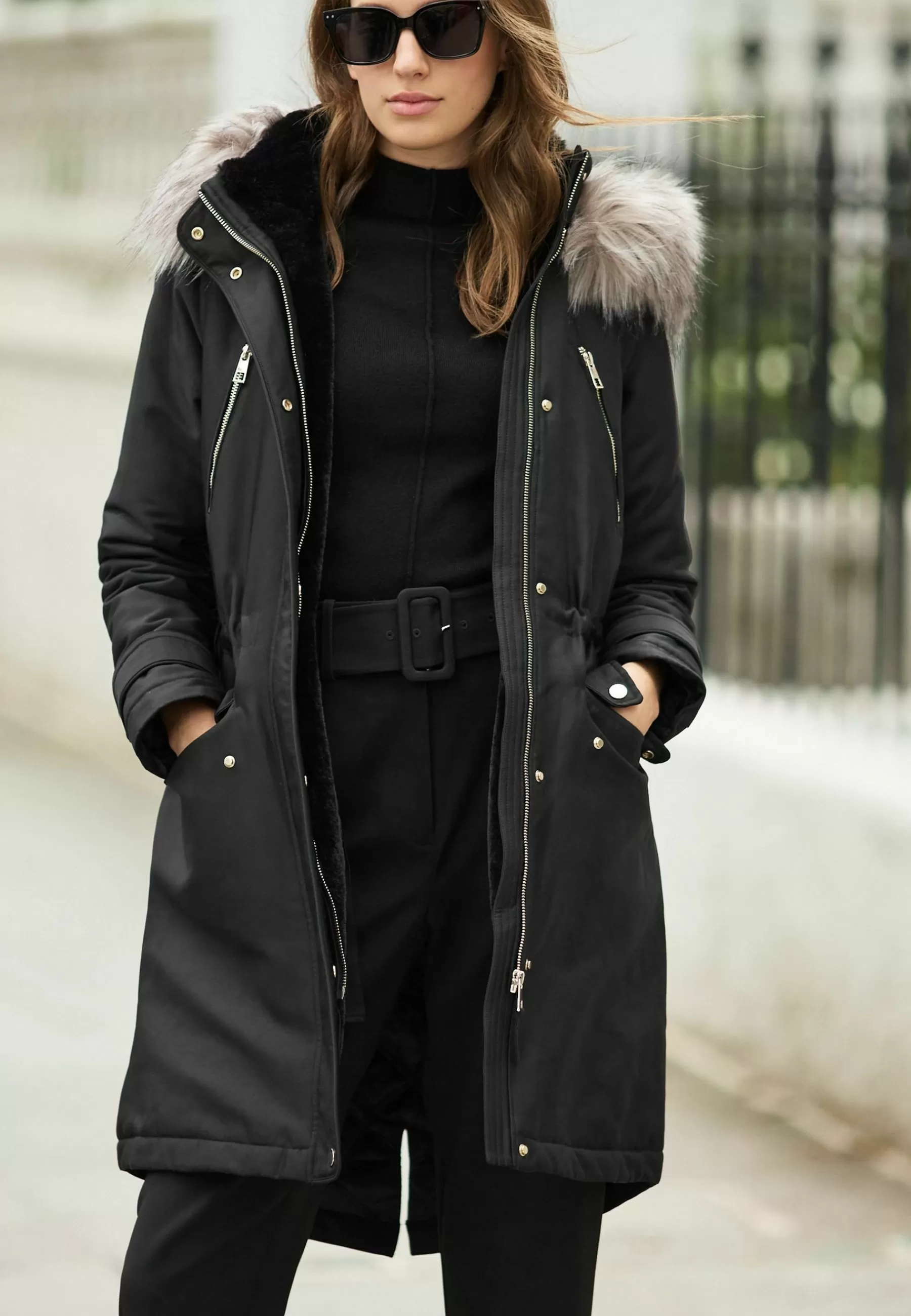 Femme Next Longline Shower Resistant Padded - Manteau D'Hiver