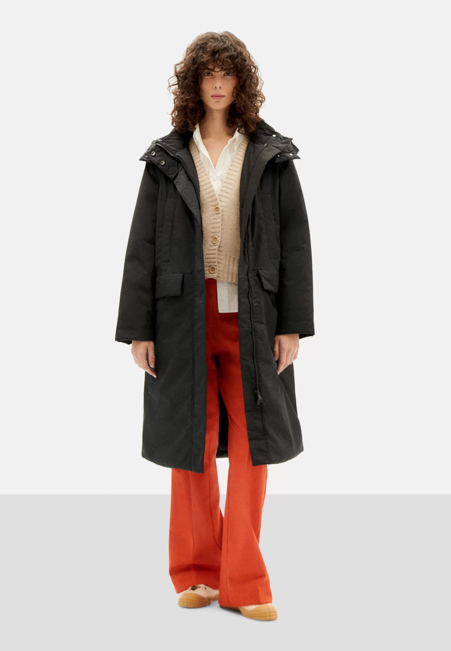 Femme Thinking Mu Manteau D'Hiver