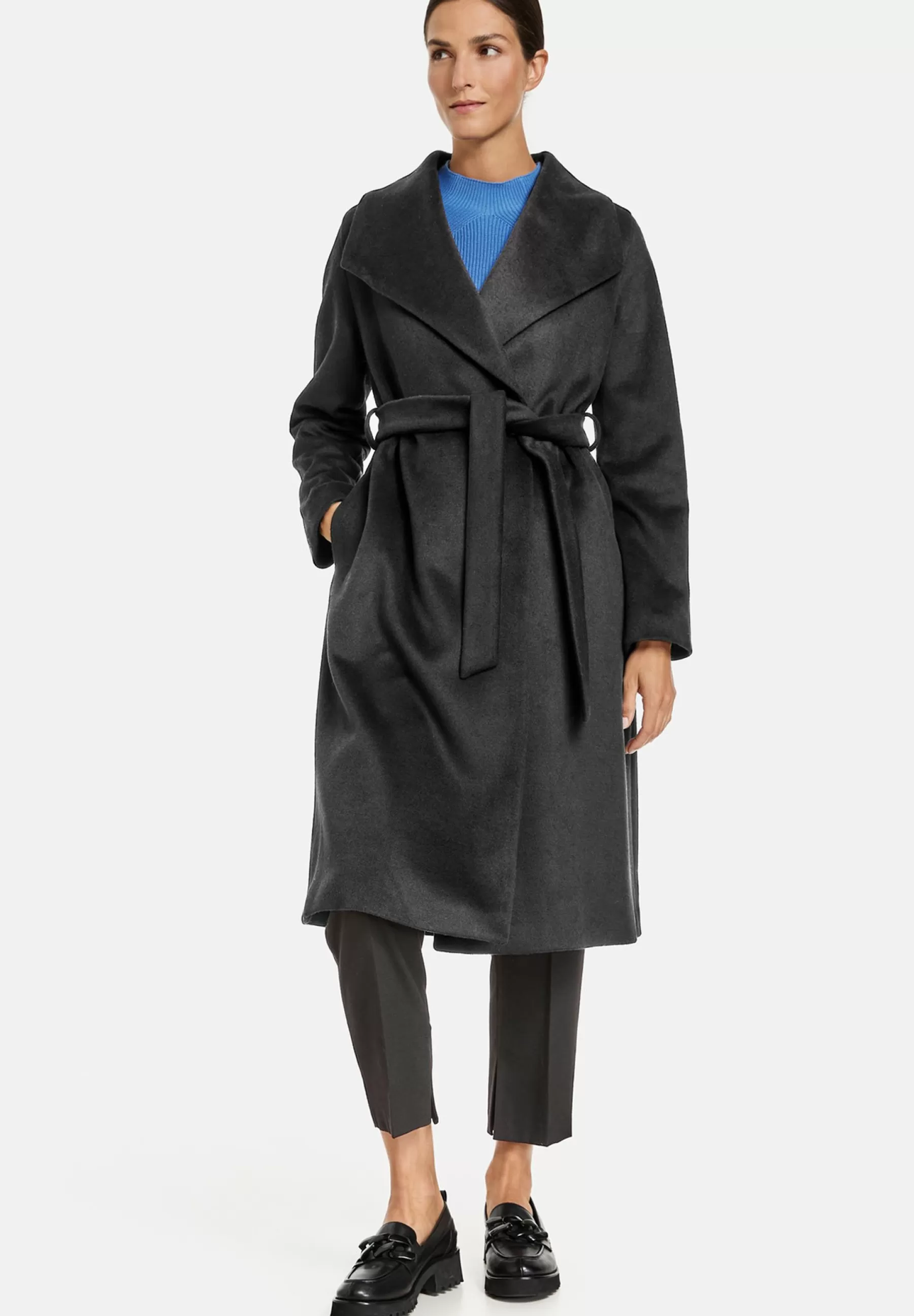 Femme Gerry Weber Mit Reverskragen Und Taillenband - Manteau Classique