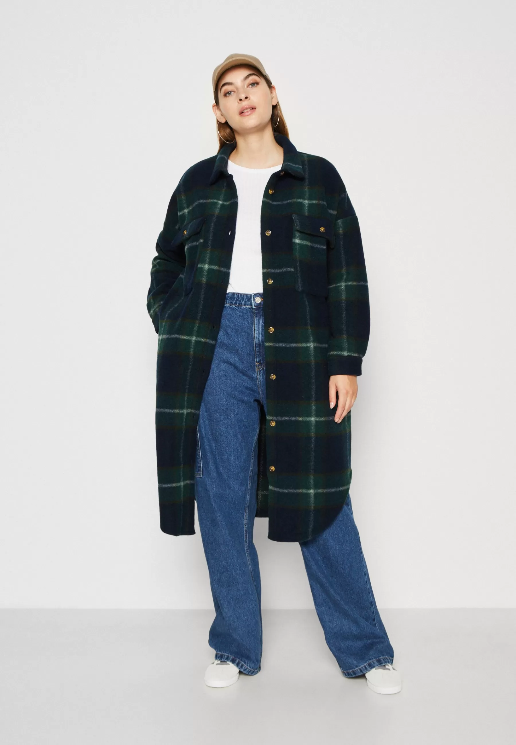 Nmjonas Long Shacket Curve - Manteau Classique | Noisy May Curve Cheap