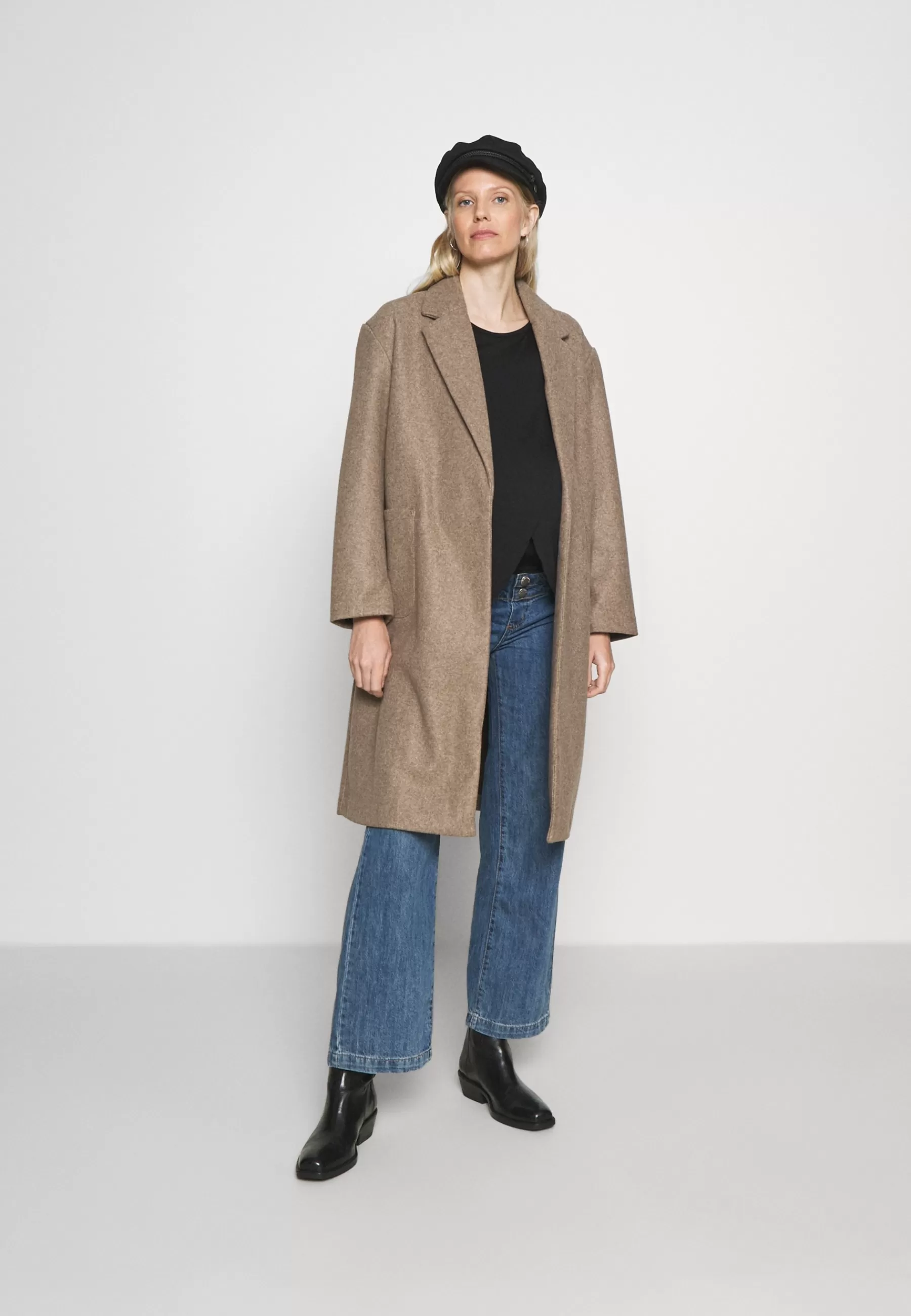 Olmtrillion Long Belt Coatigan - Manteau Classique | ONLY MATERNITY Shop