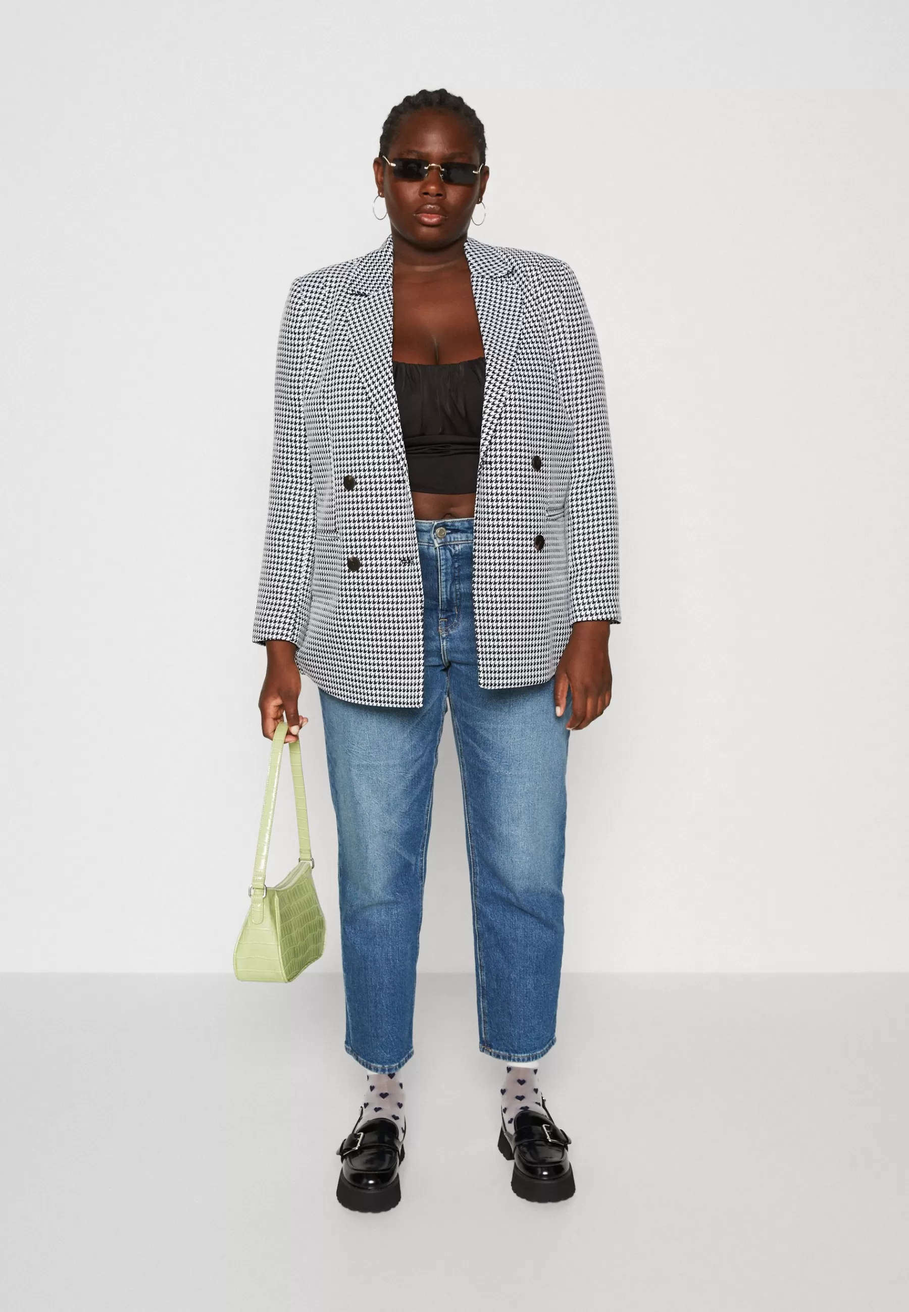 Pcnillan Check Blazer - Manteau Court | Pieces Curve Flash Sale