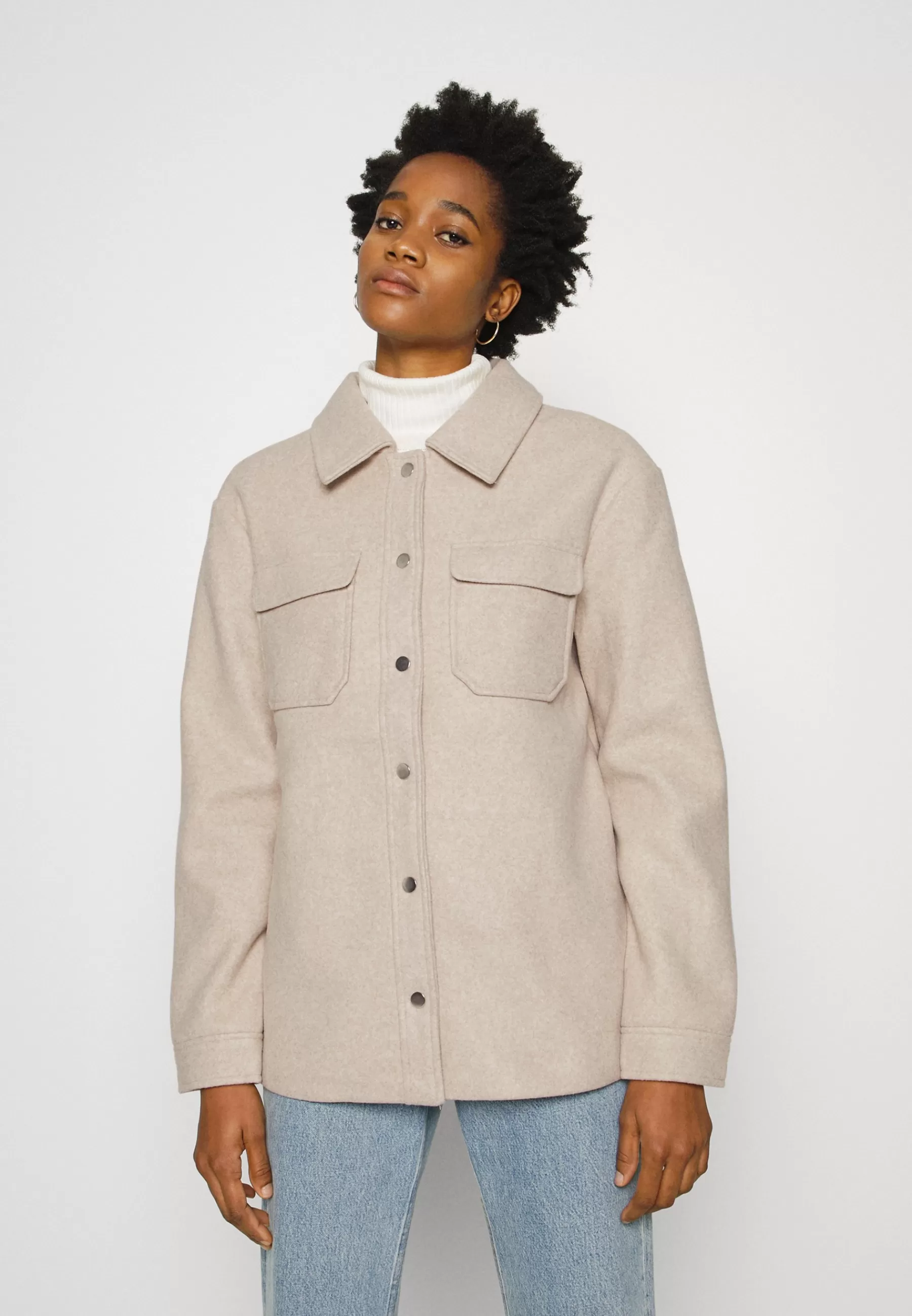 Press Button Overshirt - Manteau Court | NA-KD Cheap