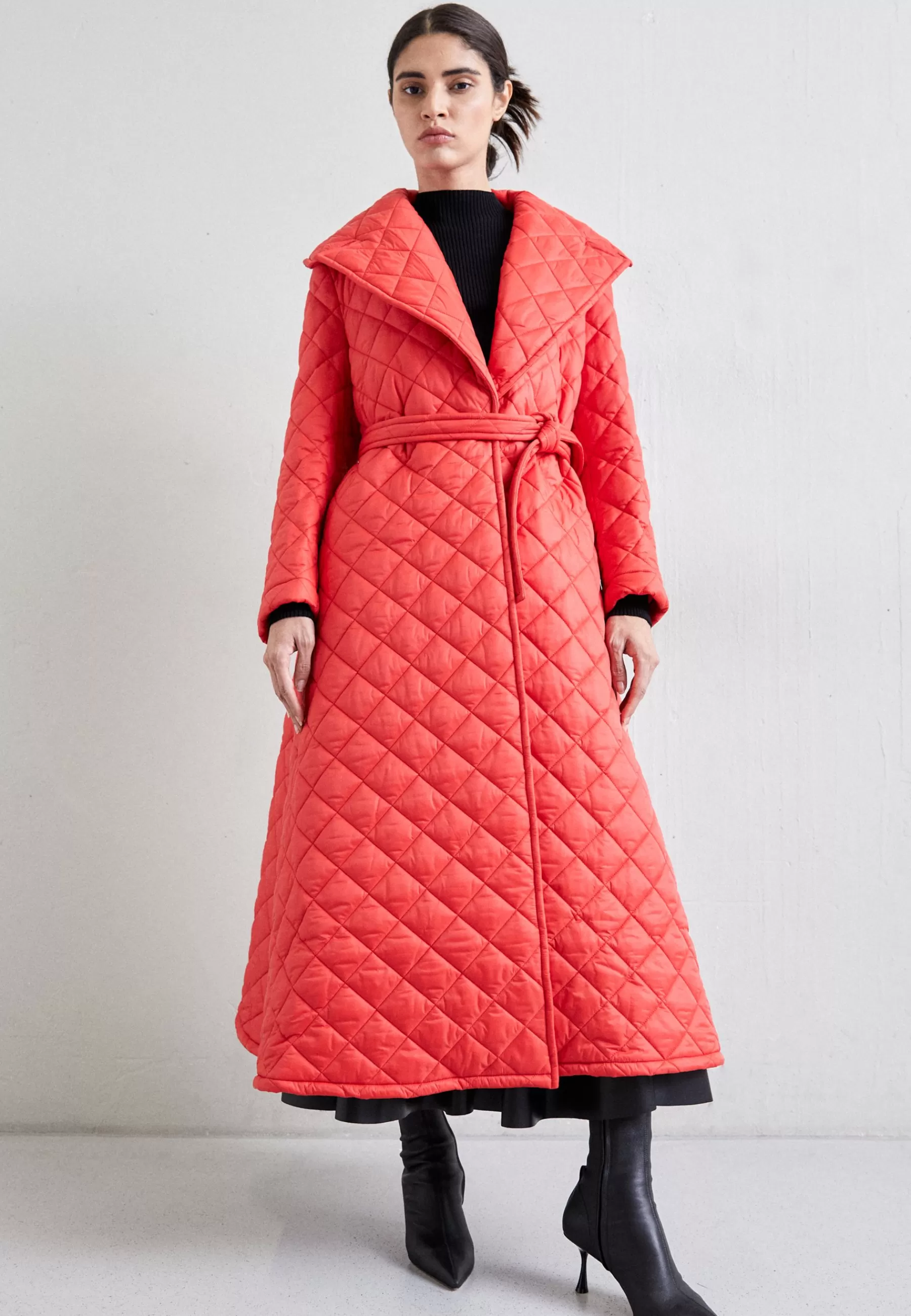 Femme Sara Battaglia Quilted Coat - Manteau Classique