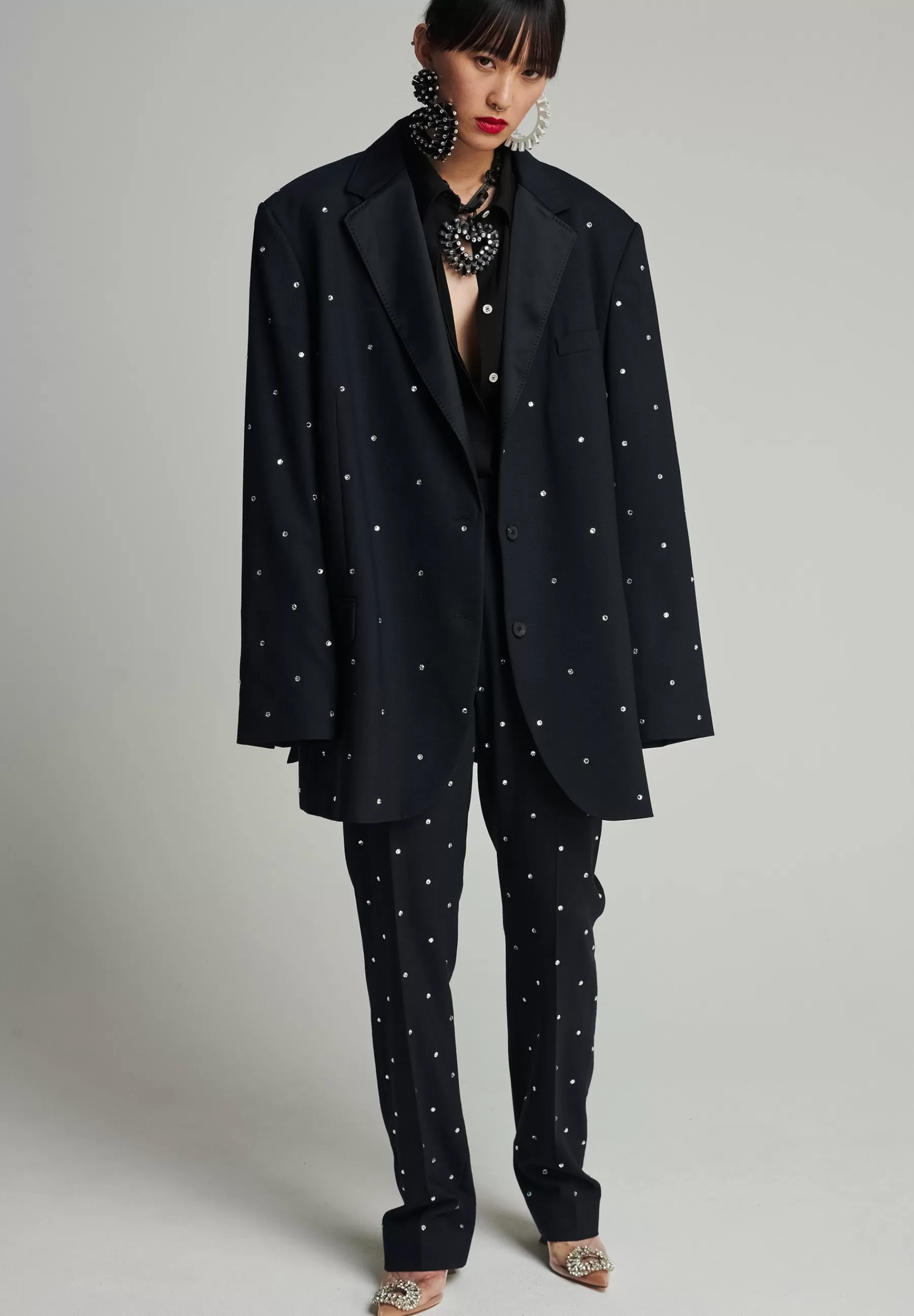 Silver Swarovski - Manteau Court | FRENKEN Cheap