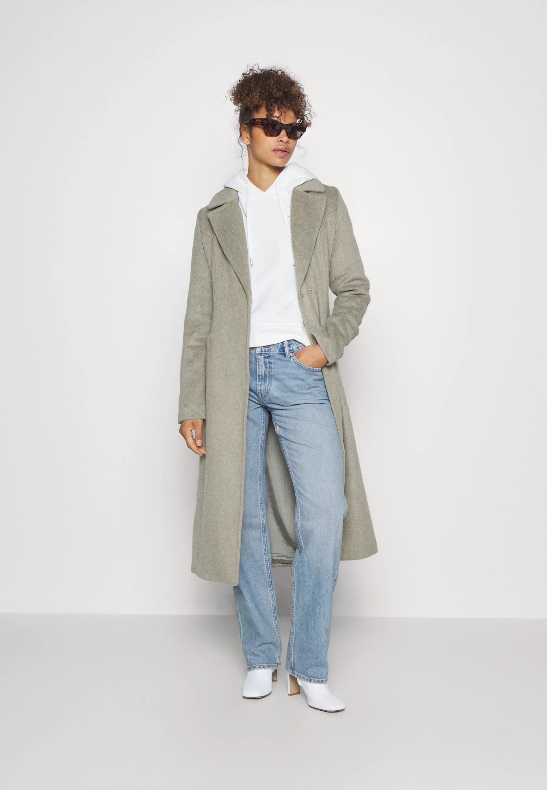 Femme Vero Moda Tall Vmhazelally Long Coat - Manteau Classique