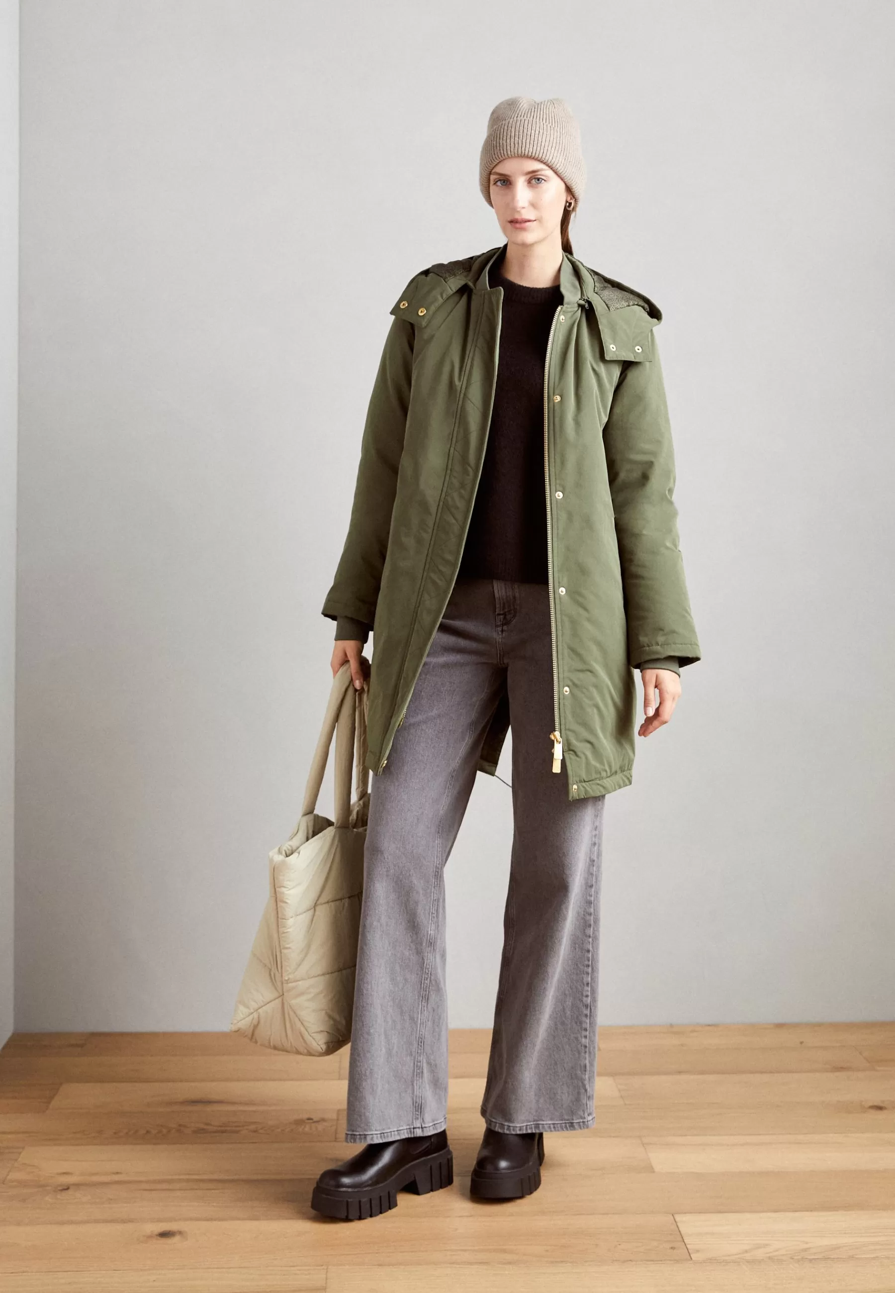 Femme Scotch & Soda Water Repellent Mid Length Parka - Manteau D'Hiver