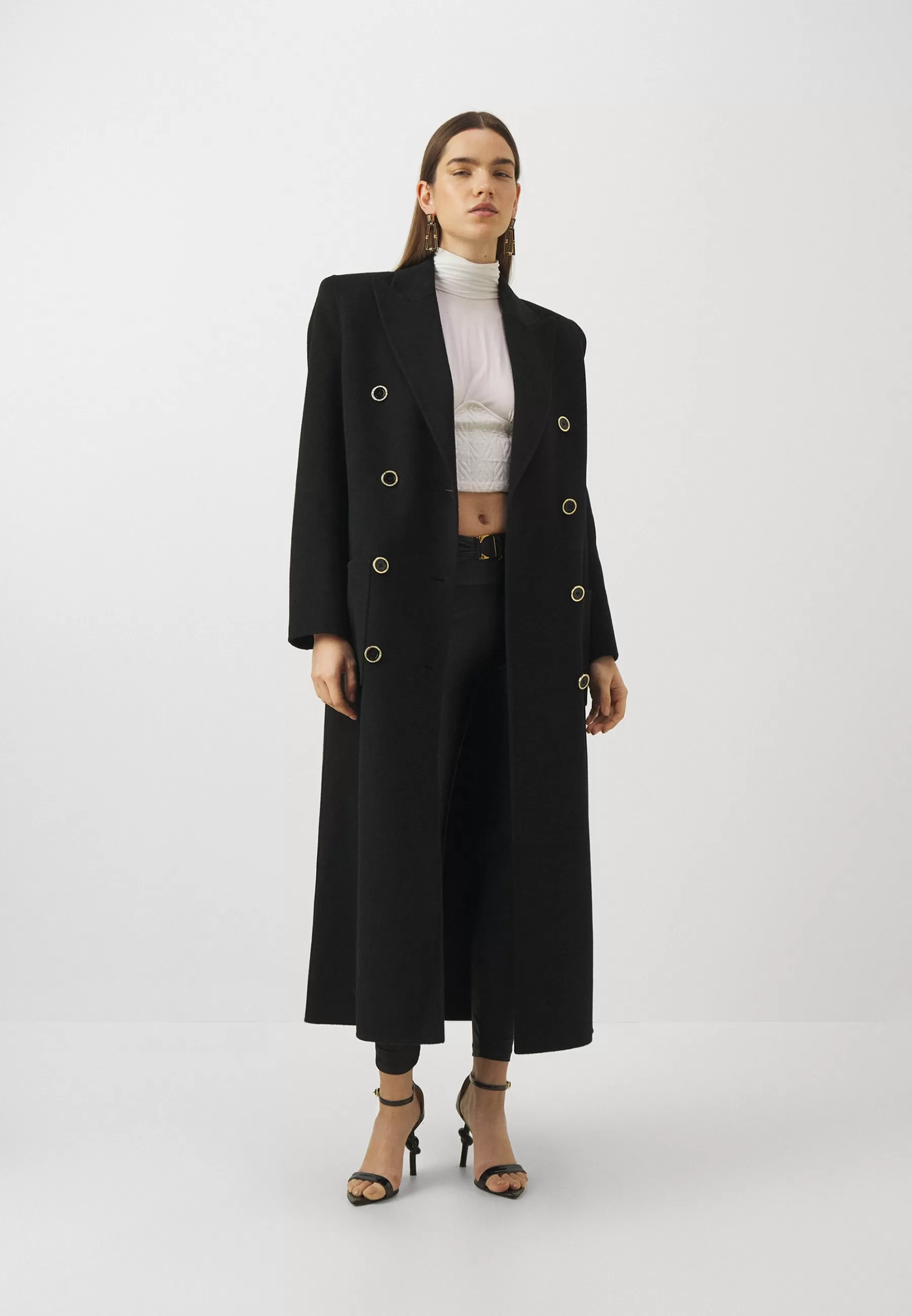 Femme Elisabetta Franchi Women'S Coat With Belt - Manteau Classique