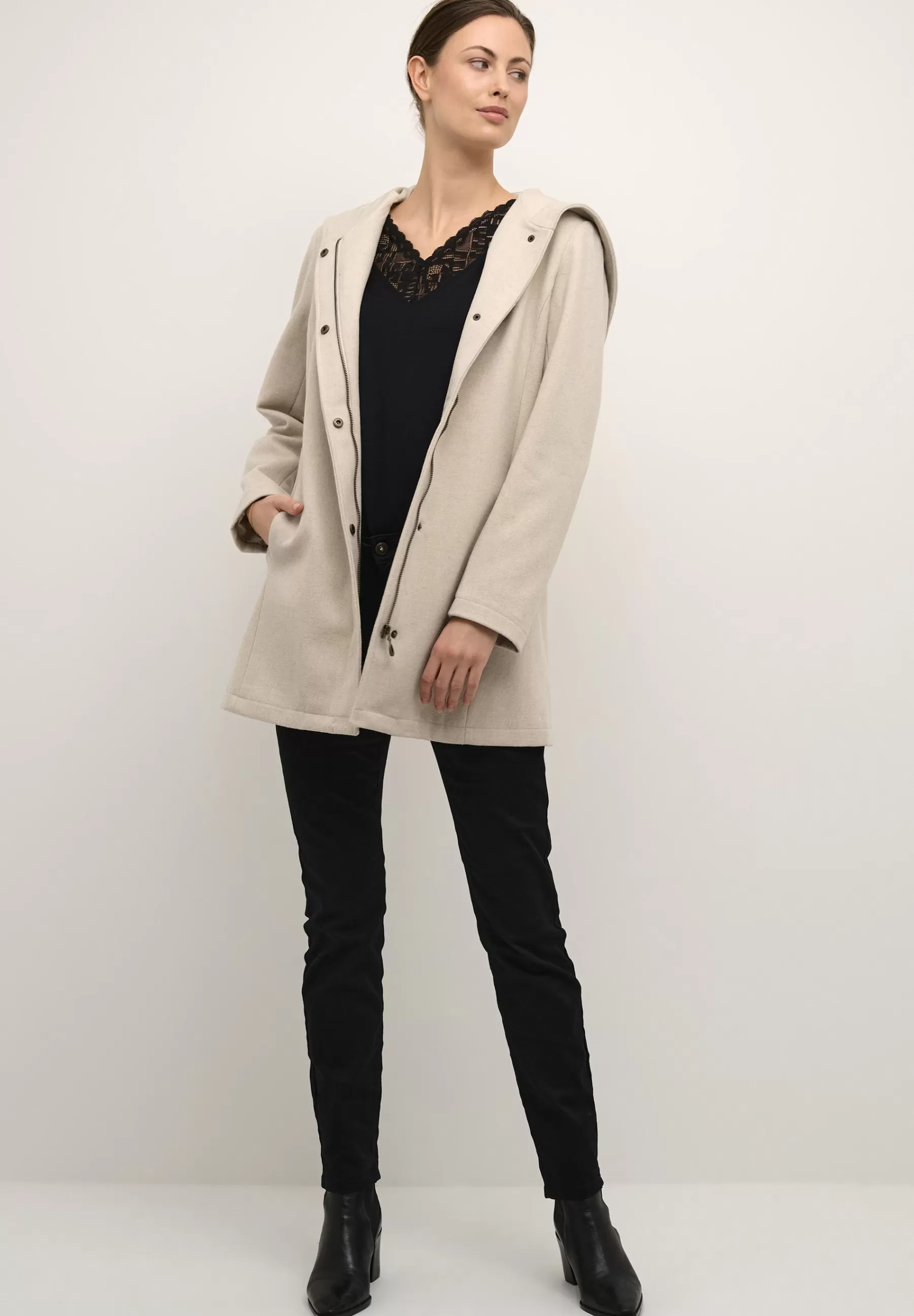 Ysta - Manteau Court | Cream Discount